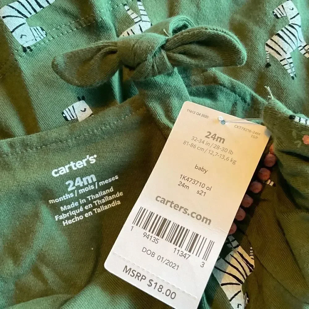 Carter’s Baby Zebra Printed Sunsuit